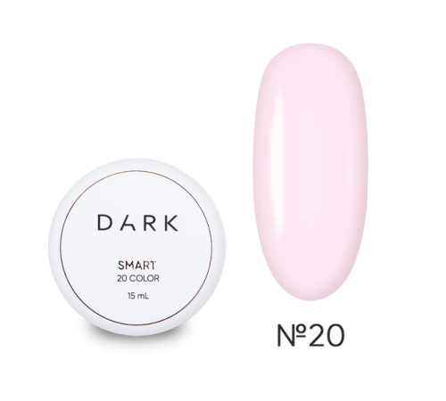 Гель для нігтів DARK Smart Builder gel №20, блідо-рожевий, 15 мл