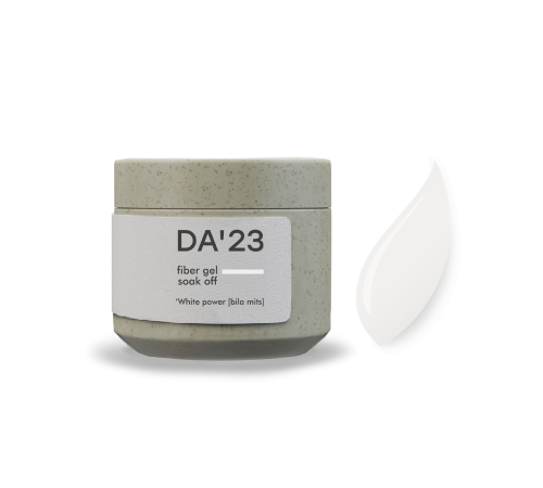 Nail gel DA_23 Fiber Gel White power, white power, 15 ml