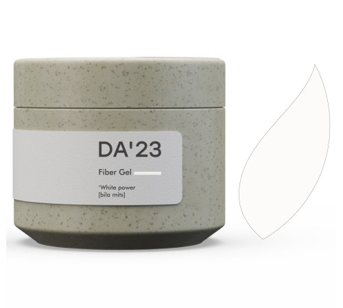 Гель для нігтів DA_23 Fiber Gel White power, біла міць, 30 мл