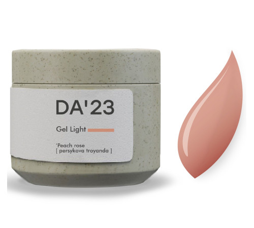 Гель для нігтів DA_23 Light Gel Peach rose, персикова троянда, 30 мл