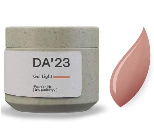 Гель для нігтів DA_23 Light Gel Powder iris, пудровий ірис, 15 мл