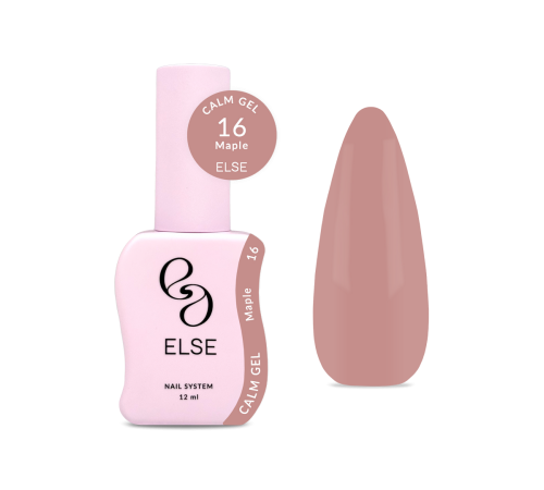 Гель для нігтів Else Calm gel №16 Maple, темний нюд, 12 мл