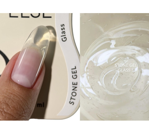 Гель для нігтів Else Stone gel №01 Glass, прозорий, 30 мл