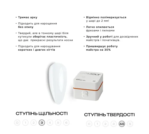 Гель для нігтів Gemely Fast Builder gel №002, 50 мл