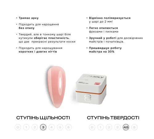 Гель для нігтів Gemely Fast Builder gel №020, 50 мл