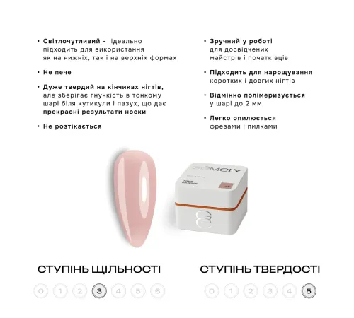 Гель для нігтів Gemely Power Builder gel №004, 5 мл