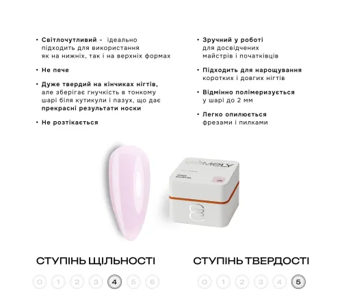 Гель для нігтів Gemely Power Builder gel №008, 15 мл