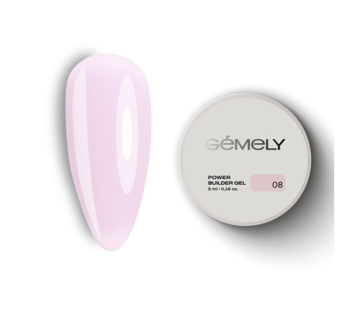 Gemely Power Builder gel for nails No. 008, 5 ml
