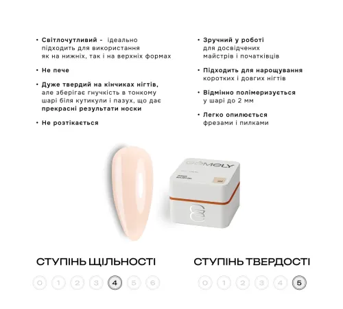 Гель для нігтів Gemely Power Builder gel №010, 30 мл