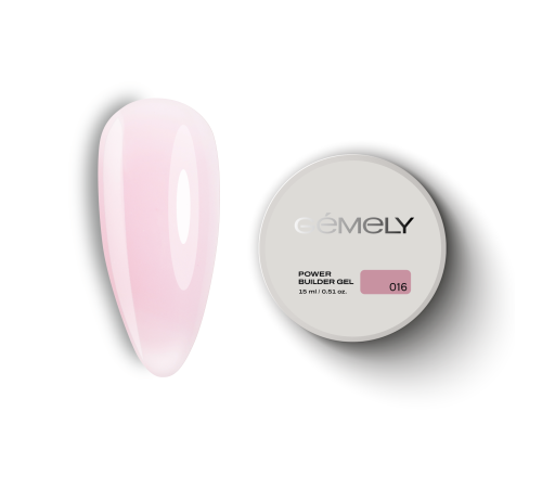 Gemely Power Builder gel for nails No. 016, 15 ml