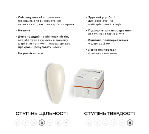 Гель для нігтів Gemely Power Builder gel №029, 15 мл