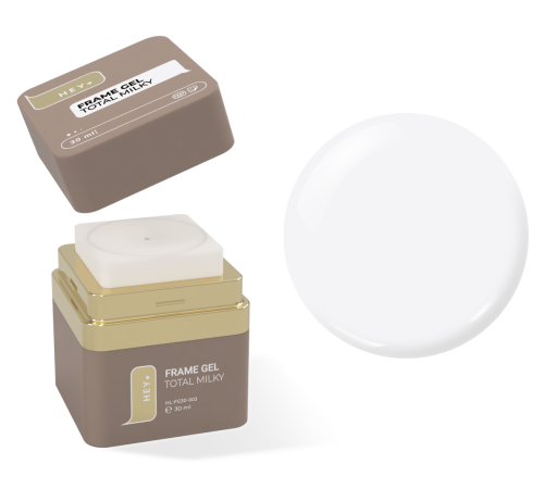 Nail gel HEYLOVE Frame Gel Total milky, milky, 30 ml