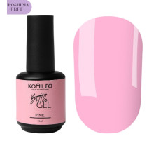 Liquid nail gel Komilfo Bottle Gel Pink Hema/TPO free, 15 ml