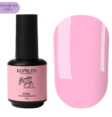 Гель для ногтей Komilfo Bottle Gel Pink Hema/TPO free, 15 мл
