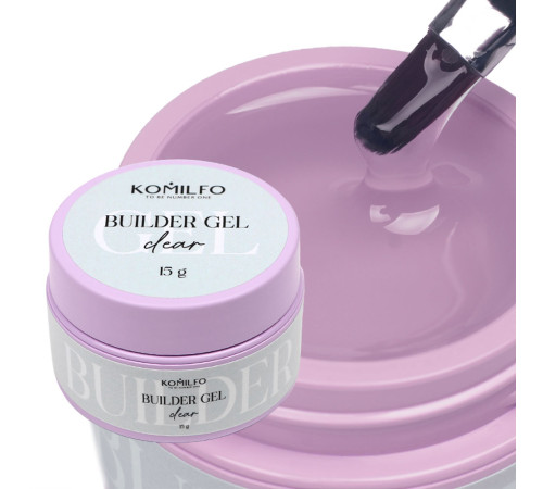 Гель для нігтів Komilfo Builder Gel Clear, 15 мл