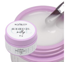 Nail gel Komilfo Builder Gel Milky, 15 ml