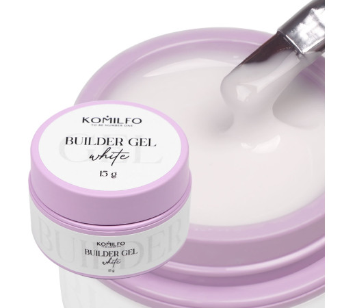 Гель для нігтів Komilfo Builder Gel White, 15 мл