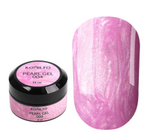 Гель для нігтів Komilfo Pearl Gel №004, яскраво-рожевий, 15 мл