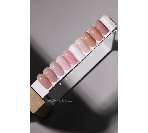Гель для нігтів Saga Builder gel Veil №01, персиково-рожевий, 15 мл