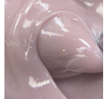 Гель для нігтів Saga Builder gel Veil №03, світло-рожевий з мікроблиском, 15 мл