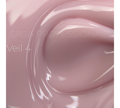 Гель для нігтів Saga Builder gel Veil №04, ніжно-рожевий, 15 мл