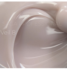 Гель для нігтів Saga Builder gel Veil №08, бежево-рожевий, 15 мл