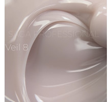 Гель для нігтів Saga Builder gel Veil №08, бежево-рожевий, 30 мл