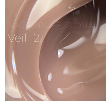 Гель для ногтей Saga Builder gel Veil №12, бежево-карамельный, 15 мл