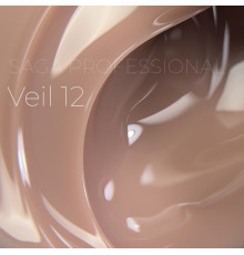 Гель для нігтів Saga Builder gel Veil №12, бежево-карамельний, 30 мл