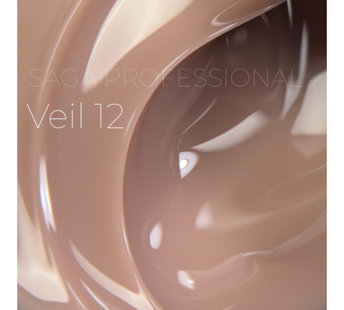 Гель для нігтів Saga Builder gel Veil №12, бежево-карамельний, 30 мл