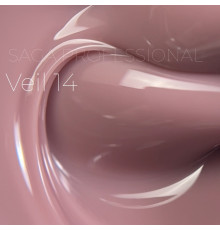 Гель для ногтей Saga Builder gel Veil №14, приглушенно-розовый, 30 мл