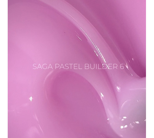 Гель для нігтів Saga Builder Pastel Color №06, рожевий, 15 мл
