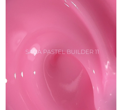 Гель для нігтів Saga Builder Pastel Color №11, яскравий рожевий, 15 мл