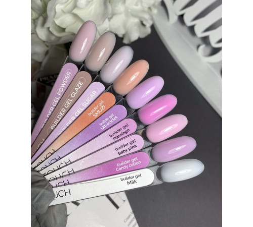 Гель для нігтів Touch Builder gel Smuzi, персиковий-нюд, 30 мл