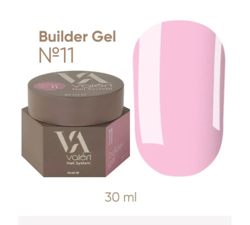 Nail gel Valeri Builder gel No. 11, 30 ml