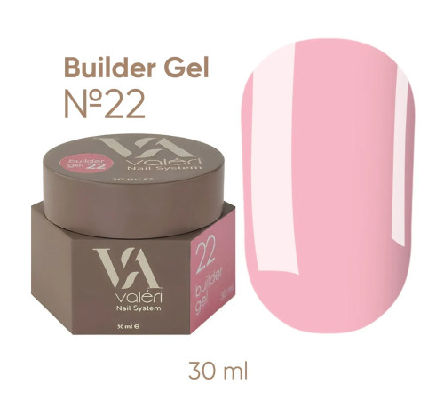 Nail gel Valeri Builder gel No. 22, 30 ml