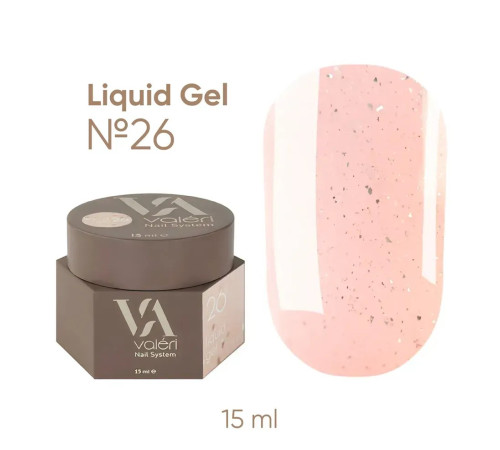 Гель для нігтів Valeri Liquid gel №26, 15 мл