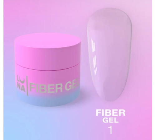 Гель для ремону тріщин LUNA Fiber Gel №01, прозорий, 5 мл