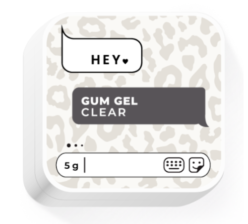 Гель жуйка HEYLOVE Gum gel Clear, прозорий, 5 г