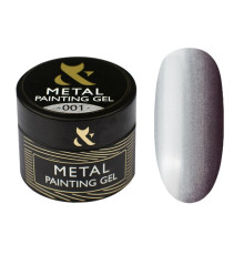 Гель краска FOX Metal painting gel №001 серебряная, 5 мл