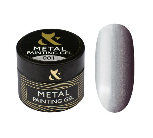 Гель фарба FOX Metal painting gel №001 срібна, 5 мл