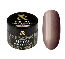 Гель фарба FOX Metal painting gel №002 рожева, 5 мл