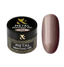 Гель краска FOX Metal painting gel №002 розовая, 5 мл