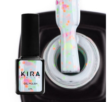 Kira Nails Yoghurt Boom Gel Polish No. 04, soft blue with bright spots, 6 ml