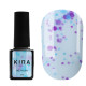 Гель лак Kira Nails Yoghurt Boom №07 блакитний мармелад з неоновими блискітками, 6 мл