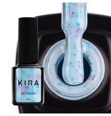 Гель лак Kira Nails Yoghurt Boom №07 голубой мармелад с неоновыми блестками, 6 мл