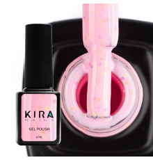 Гель лак Kira Nails Yoghurt Boom №08 розовый с розовыми крапинками, 6 мл