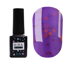 Гель лак Kira Nails Yoghurt Boom №12 чорничне морозиво з неоновими блискітками, 6 мл