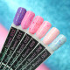 Гель лак Kira Nails Yoghurt Boom №12 чорничне морозиво з неоновими блискітками, 6 мл