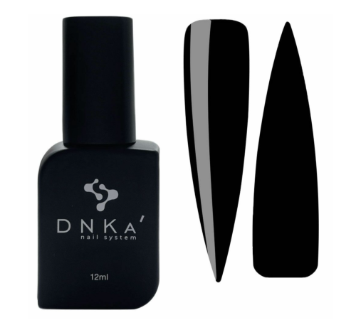Гель лак для нігтів DNKA Ultra Black чорний, 12 мл